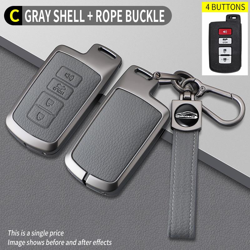 Alloy Car Key Cover Case Holder For Toyota Rave 4 2017 Auris Camry 50 2012 Land Cruiser Highlander 2015 Avalon Corolla Shell