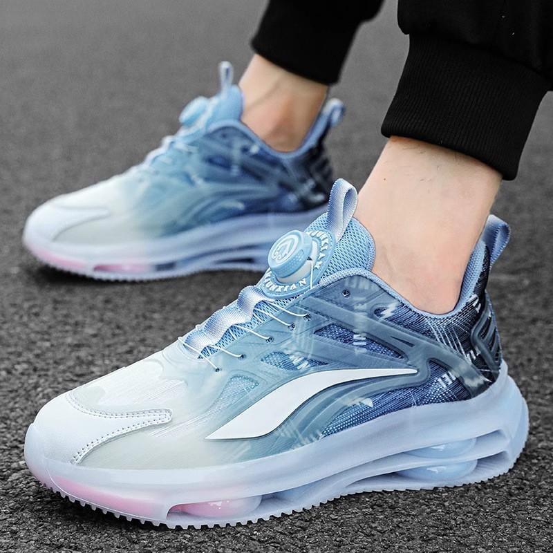 Youth style shoes Boys Running Shoes With Rotating Buckle Lightweight Cushioned Sole Kids Outdoor Sports Fall