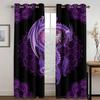 Customize Red Medieval Fantasy Dragon Design 2 Panels Thin Window Curtains for Living Room Bedroom Drape Decortion