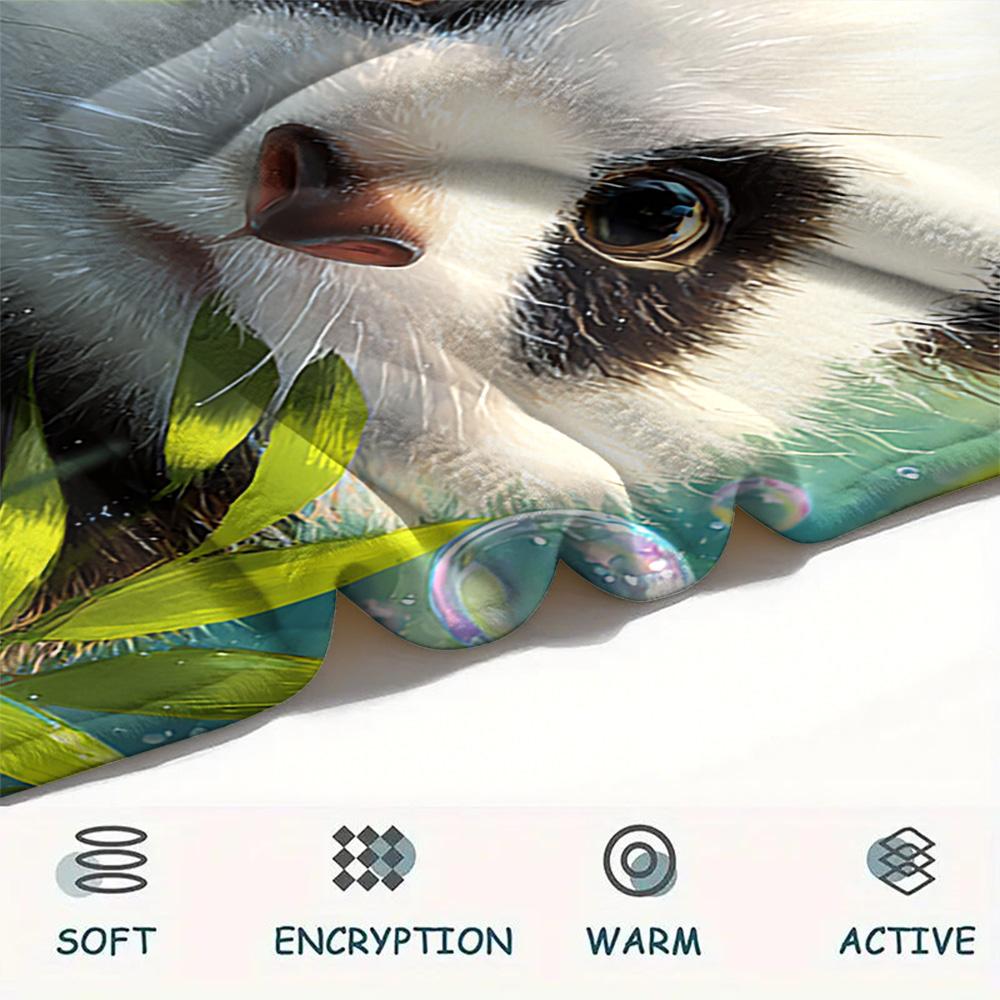 Фланелевое одеяло с принтом панды, Высококачественное, Комфортное для всех сезонов, Декор для дома, Тепло и уют, Идеально для рождественских подарков