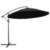 VidaXL Hanging Parasol with Pole, Patio Sunshade, Sun Shelter, Beach Parasol Garden Terrace Courtyard Outdoor, 47226