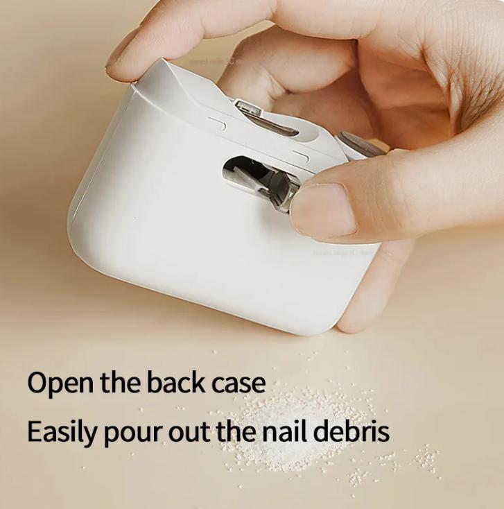 Оригинальная электрическая машинка для стрижки ногтей XIAOMI Mijia с подсветкой, автоматический триммер для ногтей 2 в 1, полировка, шлифовка ногтей, уход за ногтями