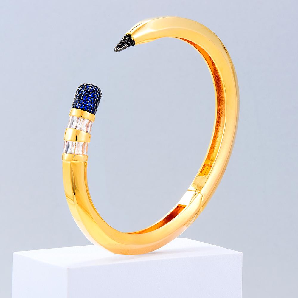 GODKI Trendy Pencil Designs Bangle Cuff For Women Wedding Full Cubic Zircon Crystal CZ Dubai Silver Color Party Bracelet 2026