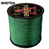 GHOTDA 4-х прядная леска, плетеная полиэтиленовая леска 500 м, мультифиламентная леска 10-120 фунтов, шнур для ловли карпа