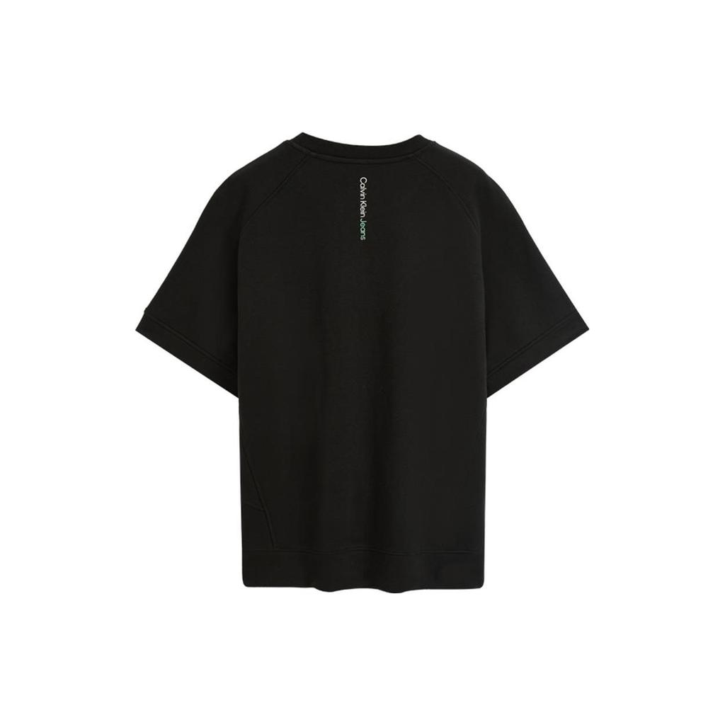 Calvin Klein Футболка с круглым вырезом и логотипом, мужские топы, космический черный J323193-BEH