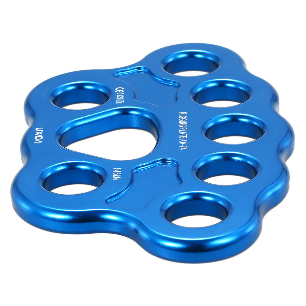 Lixada На открытом воздухе 8 отверстий такелажная пластина 45КН спасательное альпинистское оборудование Мулти анкер