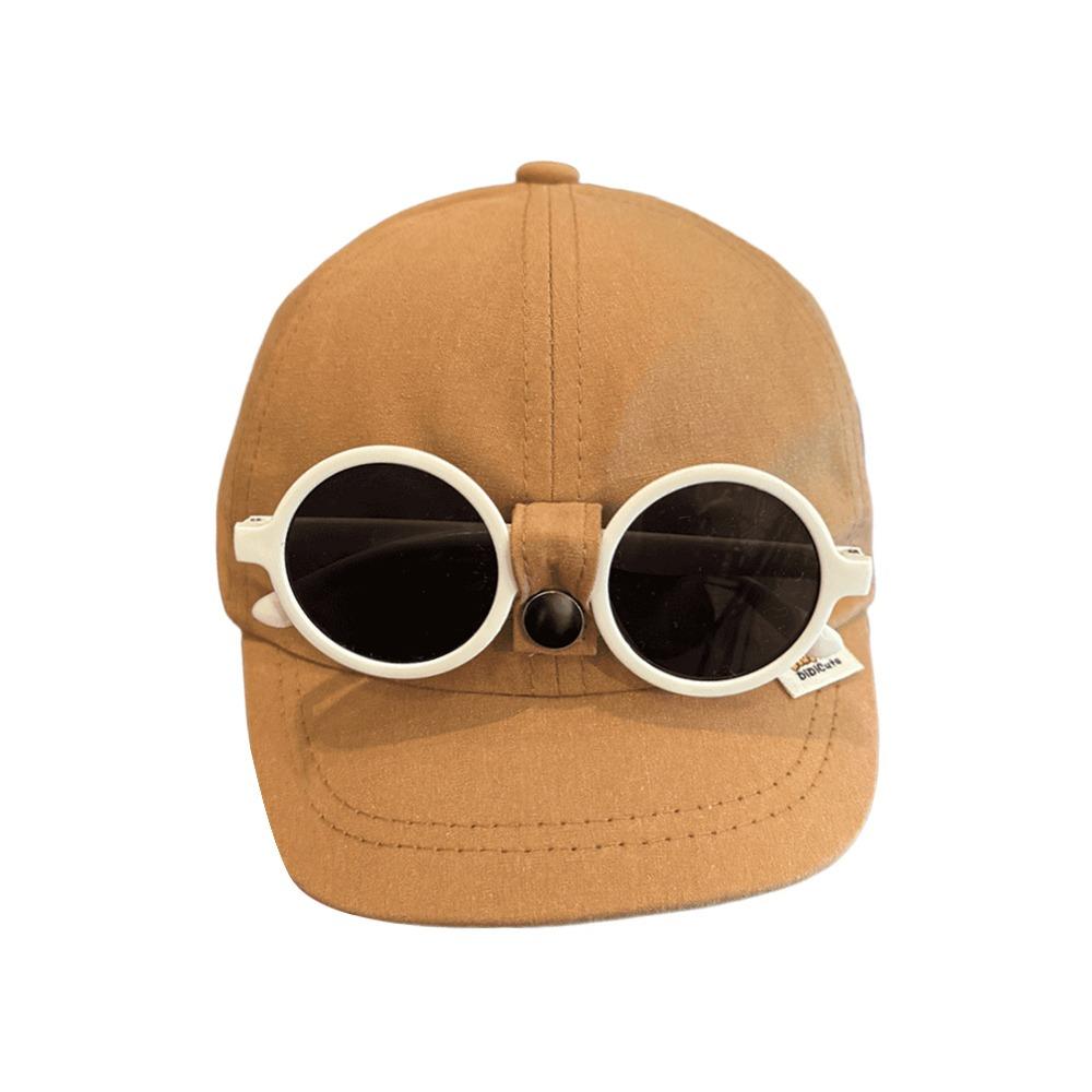 Sunshade Kids Children Sun Visor Hats Sunscreen Hip Hop Hat With Sunglasse  Spring Summer Autumn