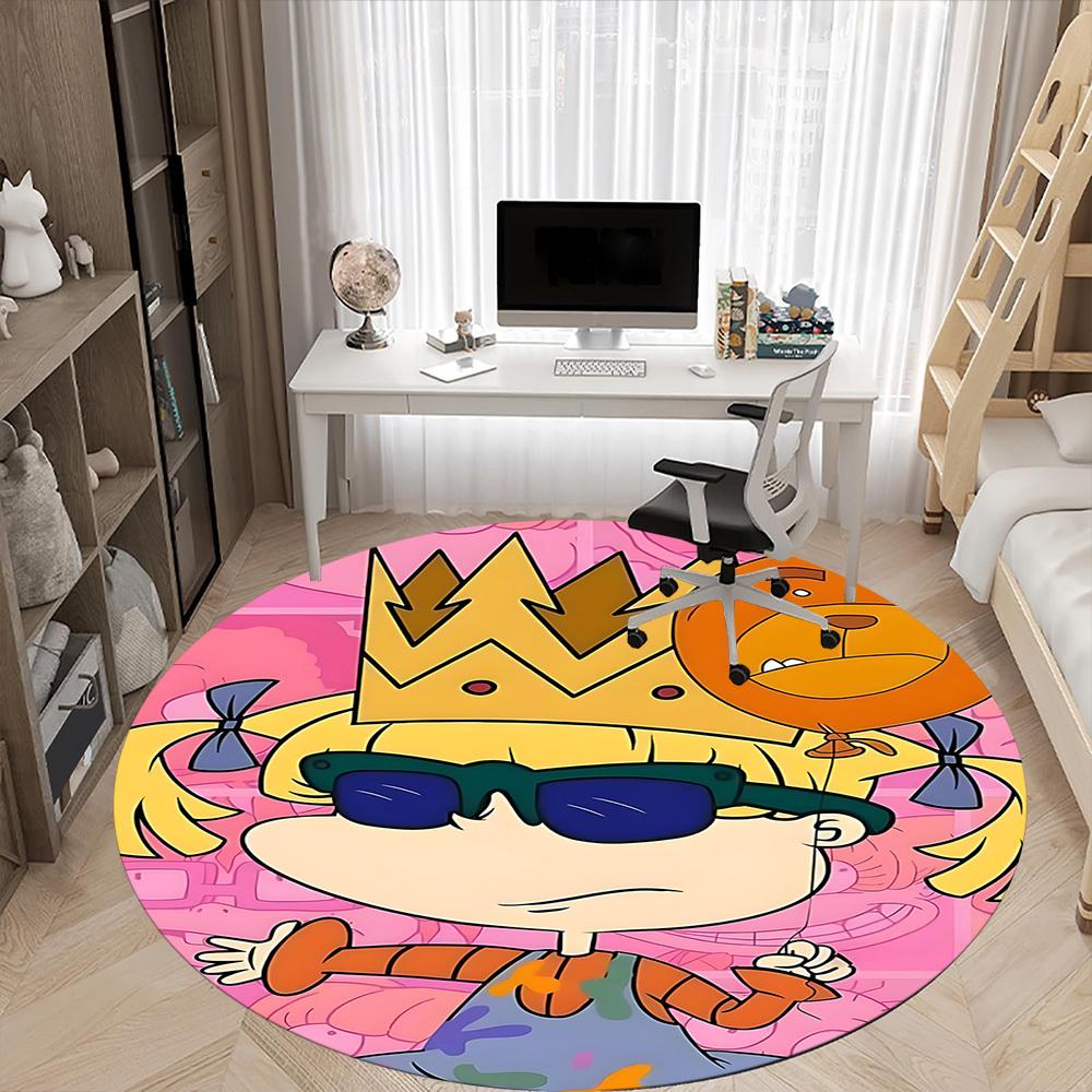 1pc Rugrats Office Round Area Rug, Under Office Chairs Bedroom Living Room Home Decor a1022164
