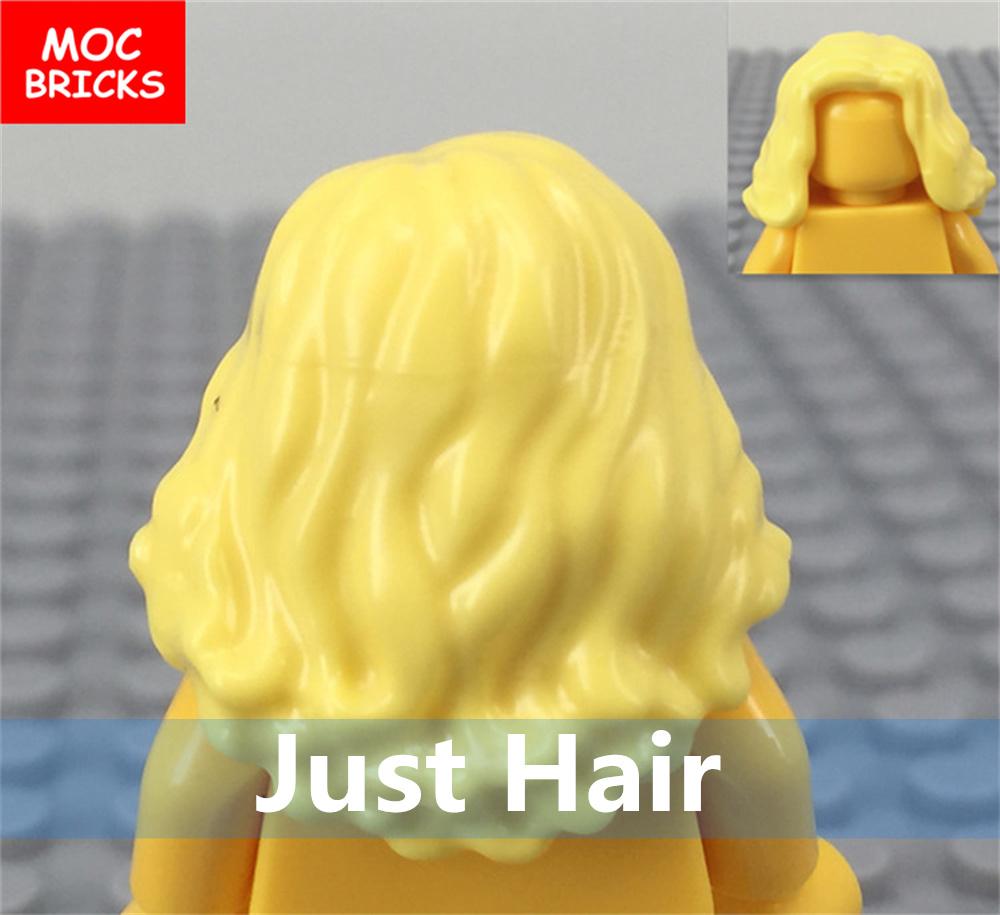 Нетоксичные 5 шт./лот Детали Moc Кирпичики Женские Волосы Собранные Частицы Строительные Блоки Аксессуары Детские Игрушки Пластиковые Куклы