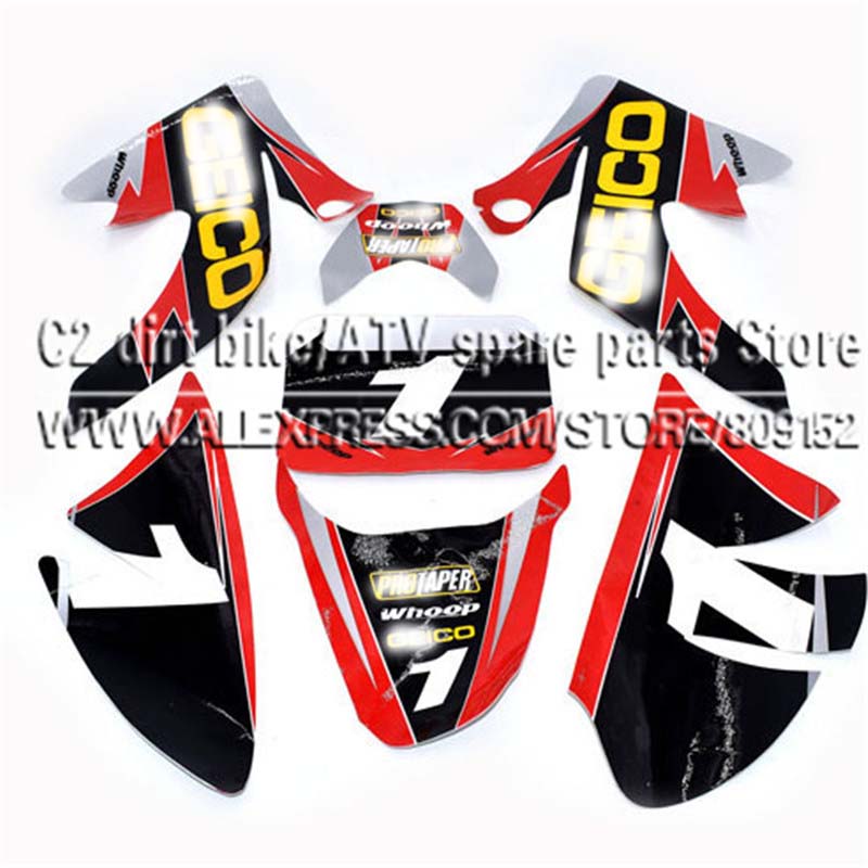 Комплекты наклеек и пластиковых обтекателей крыльев CRF50 для SSR XR50 50cc 70cc 90cc 110cc 125cc 140cc 150cc 160cc Питбайк Dirt Trail Bike