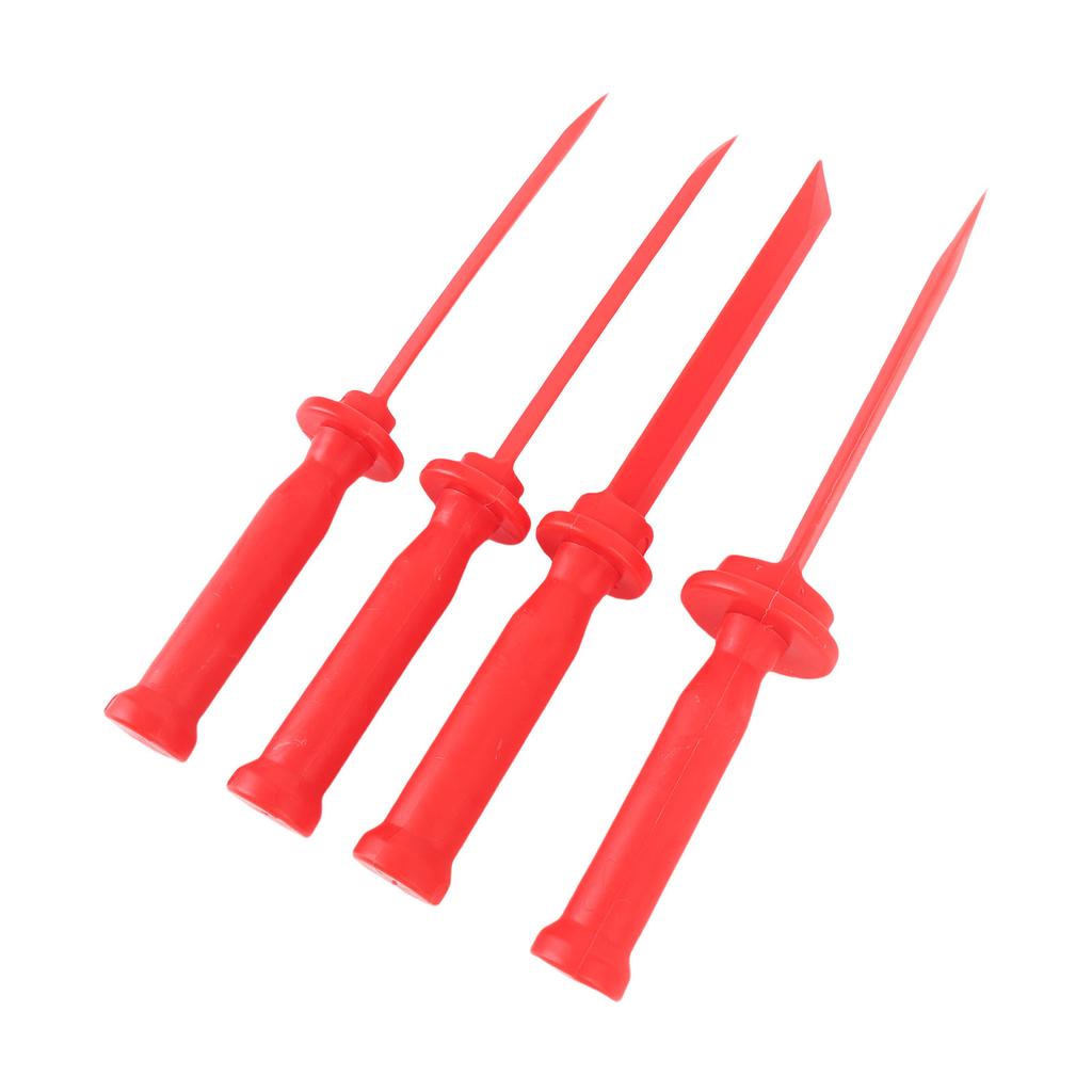 4Pcs Plastic Chisel Scraper Set Non Marring Prevent Strike Tool Safety Remover Red
