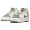Детские кроссовки Air Jordan 1 Mid SE GS Pewter Velvet Toe кремового цвета с парусом металлик-золото FB9899-100
