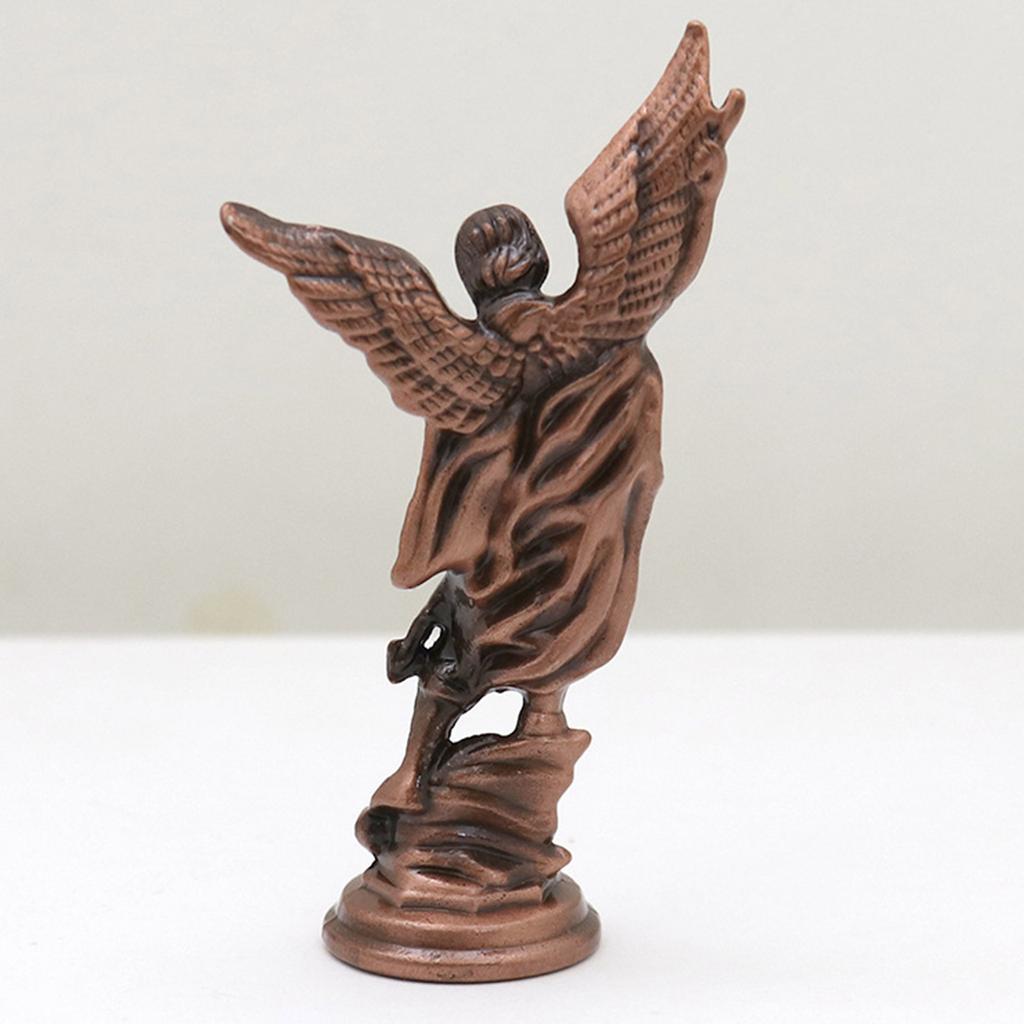 Архангел Христианский Святой Михаил Статуя Книжная полка Офис Хранитель Украшения Михаил Стиль Хранитель Украшения Фото