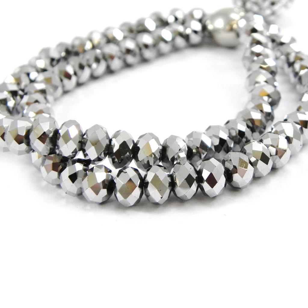 Les Trésors De Lily [I2754] - Серебристо-серый дизайнерский браслет Sissi.