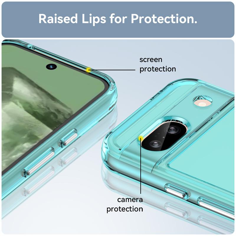 Прозрачный силиконовый чехол TPU для Google Pixel 8A Power Protective с полной защитой, ударопрочный, прозрачная текстура, модный чехол