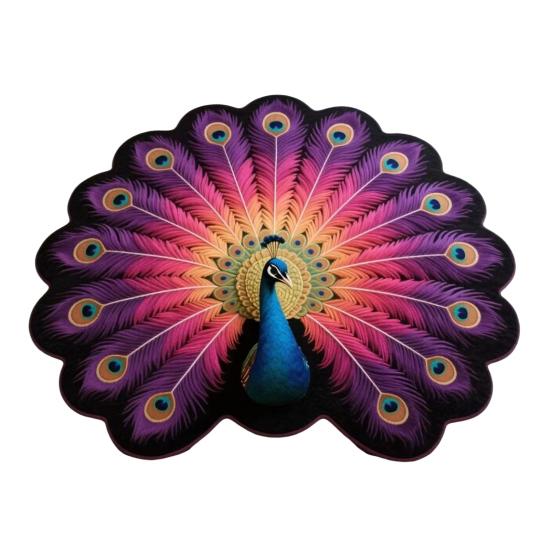 Коврик для пола «Павлин» 3D Реалистичный узор Коврик для ванной Быстросохнущий коврик для пола с противоскользящей основой для кухни, спальни, прихожей