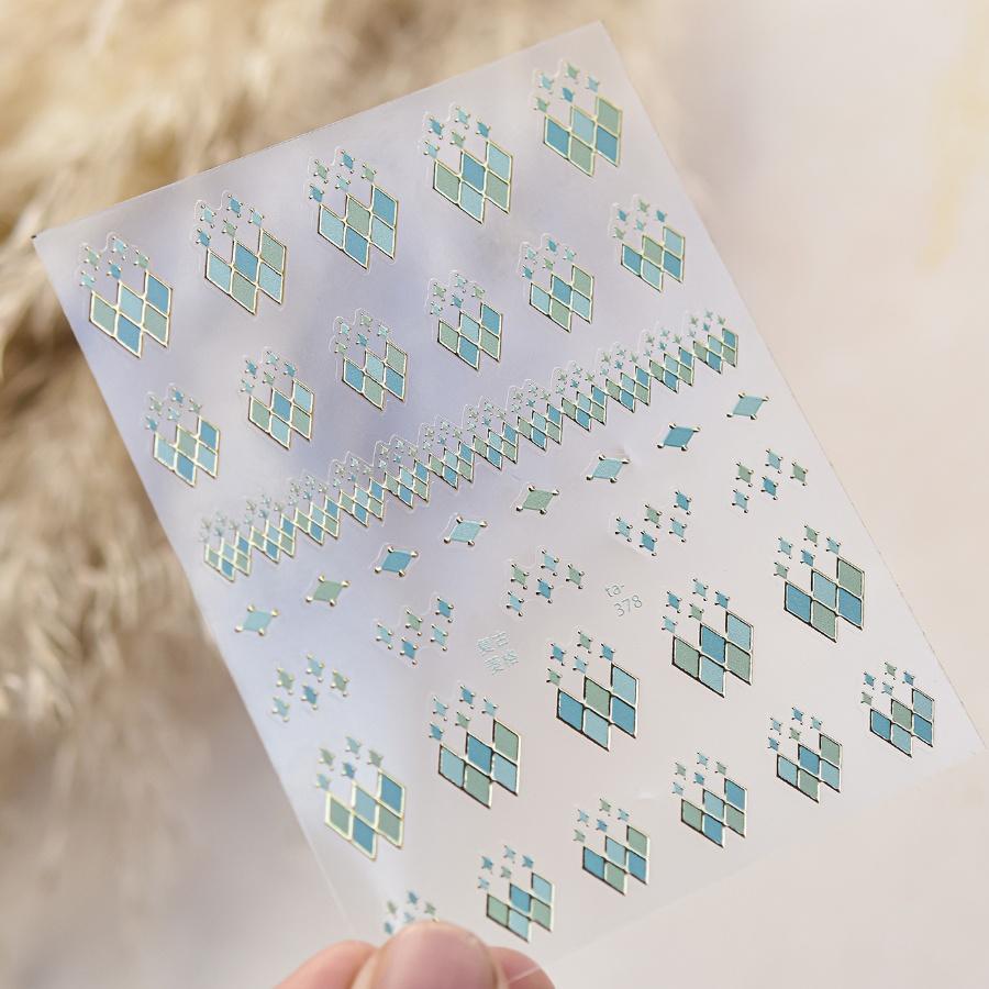 1pcs 5D Shell Light Nail Stickers Fashion Gold Border Love Bowknot Moon Star Art Decal High Quality Manicure Decorations