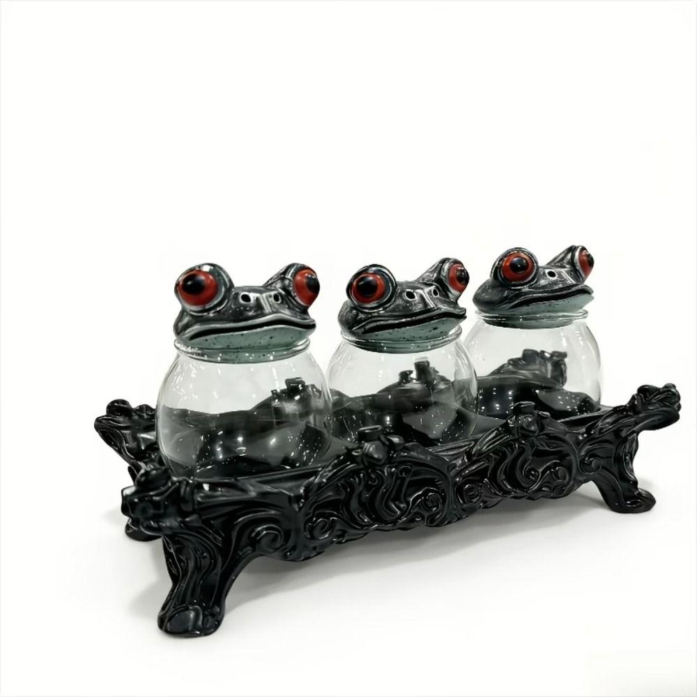 Банка для приправ «Лягушка-ведьма» Забавные бутылочки для специй Пылезащитный маленький контейнер для приправ Дом