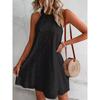 Summer Halter Loose Mini Dress Women Elegant 2025 Lace Sleeveless Casual Holiday Party Beach Vestidos  A Line Dresses