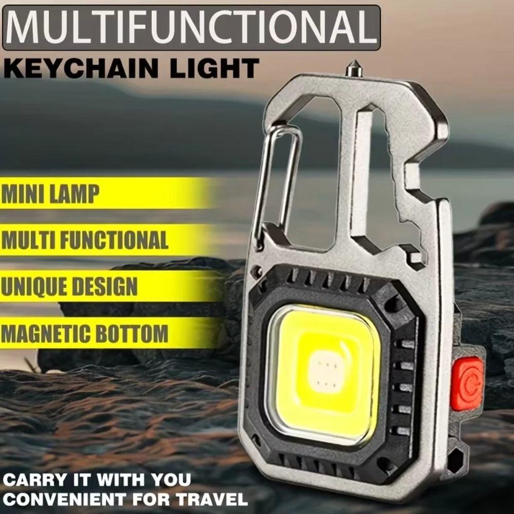 Small Light COB Keychain Work Light Magnetic Camping Emergency Light Mountain Climbing