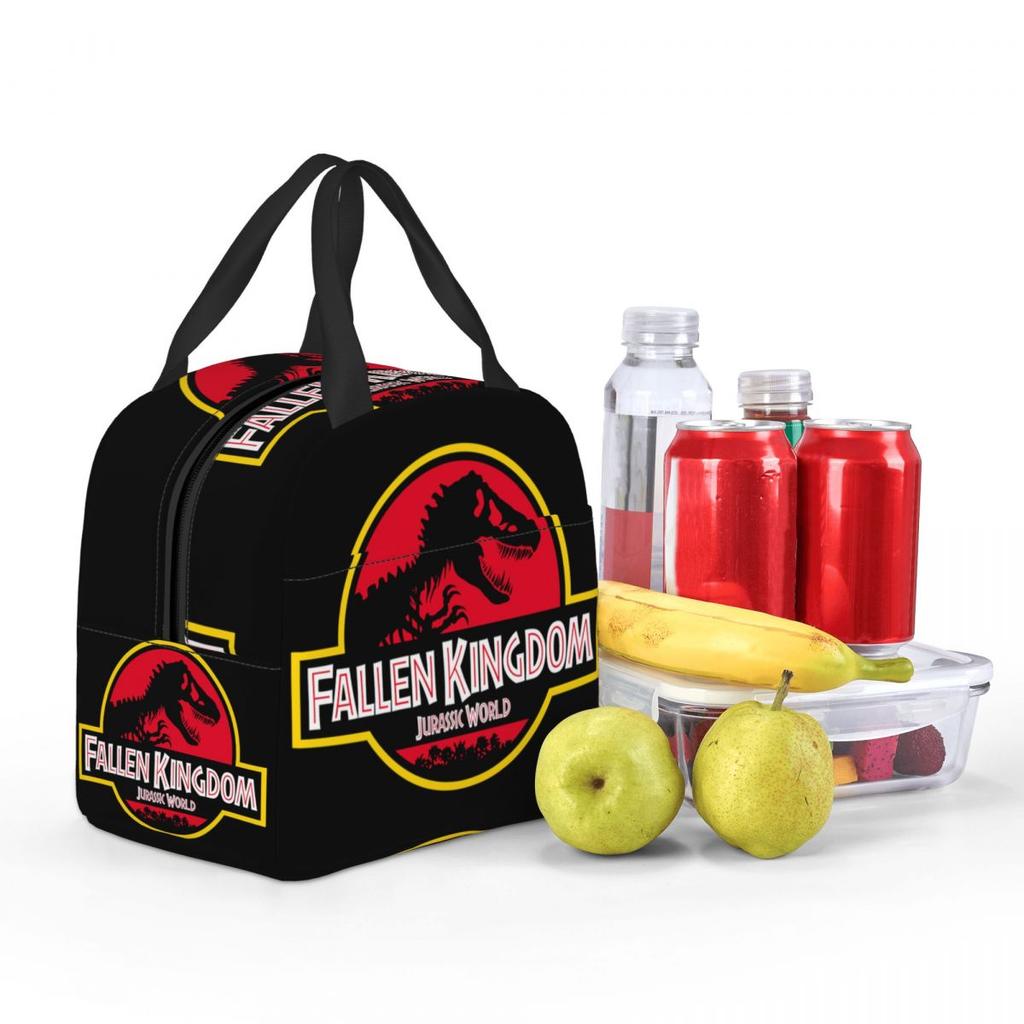 Insulated Lunch Bag Fallen Kingdom Jurassic World Accessories Horror Dinosaur Lunch Food Box New Thermal Cooler Bento Box