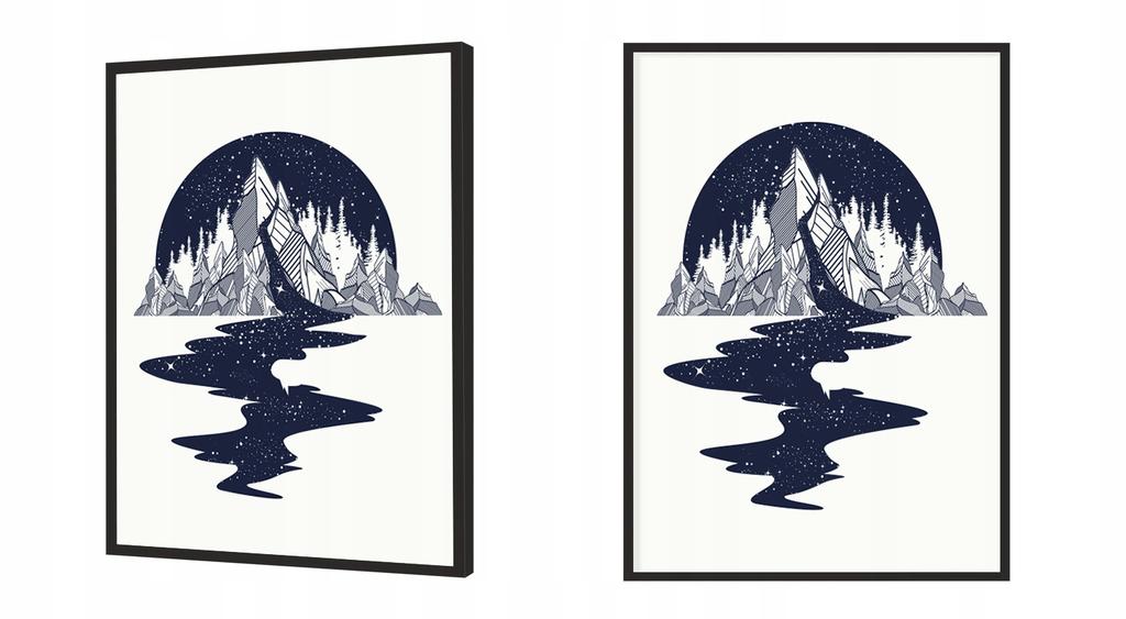 Obraz plakat w ramie 53x73 cm góry p1090
