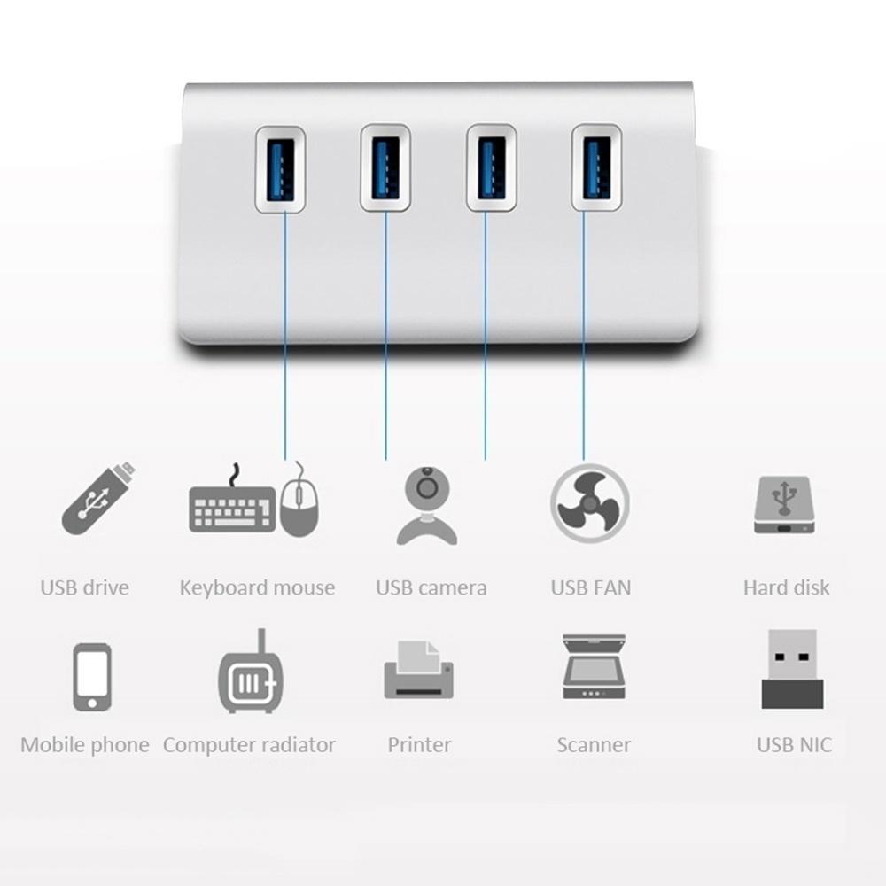 1 шт. USB-концентратор Высокоскоростной USB-разветвитель-концентратор-адаптер с кабелем для ПК, ноутбука, телефона LM