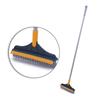 Rotating Floor Scrub Brush Long Handle Windows Squeegee Stiff Bristle Broom Mop 2In1 for Bathroom Kitchen Floor Crevice Cleaning