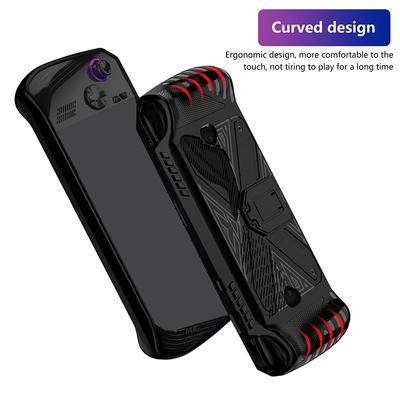 1 шт. Защитный чехол для игровой консоли Rog Ally X с подставкой, противоударный и устойчивый к падениям, защитная оболочка из мягкой резины ТПУ