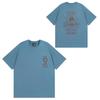 Mens Short Sleeve T-Shirt Loose Fit Round Neck Letter Print Casual Street Style Couples Top