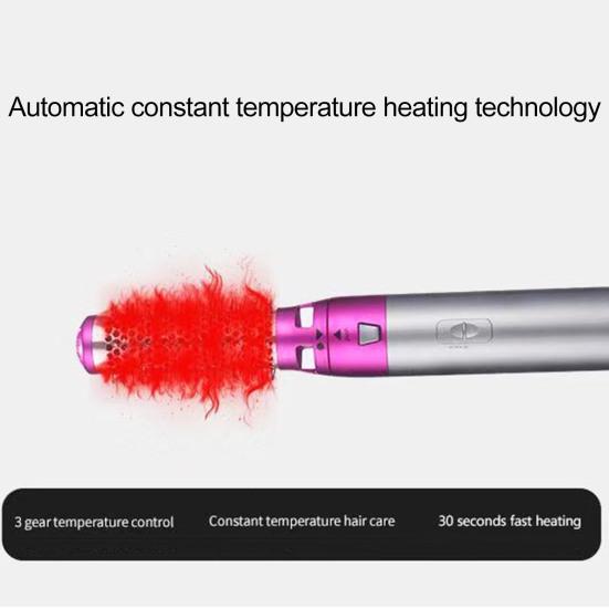 5-In-1 Electric Hair Dryer with 5 Attachment Nozzles Multi-functional Hot Brush Automatic Hair Curler Portable Travel Women Curling Wand