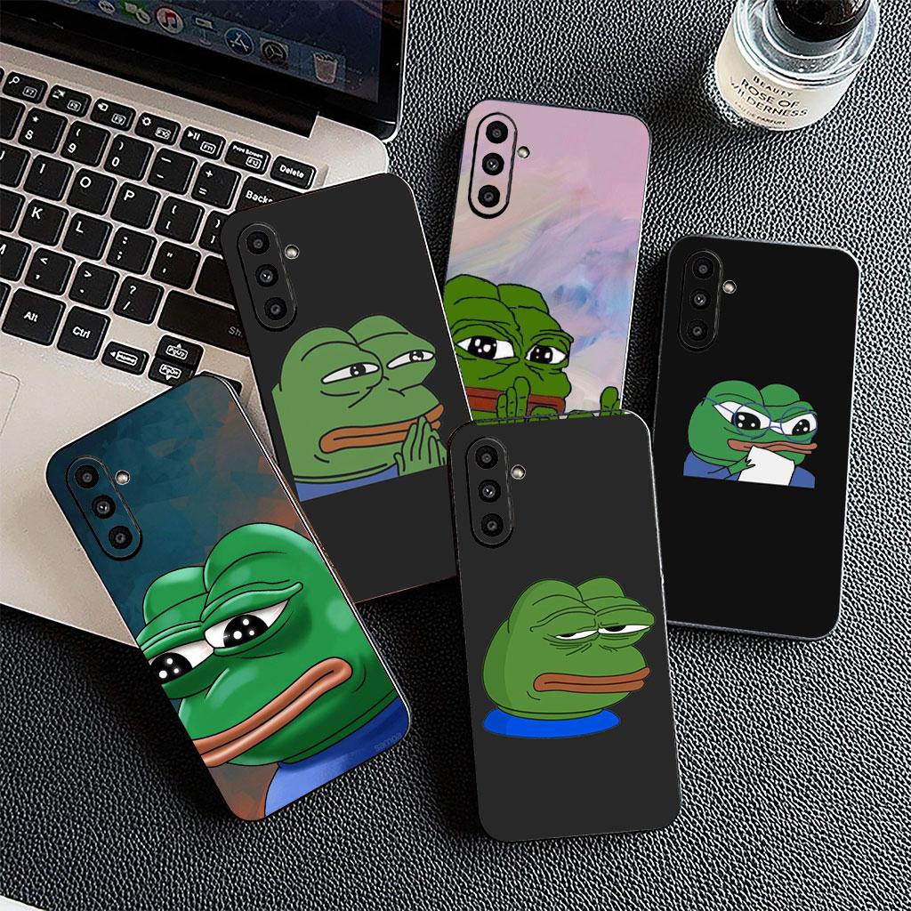 Грустный Лягушонок Пепе Смешной Чехол для Телефона для Samsung Galaxy A05 A06 A14 A50 A51 A52 A12 A13 A23 A70 A07 A25 A26 M53 A56 Мягкий Чехол