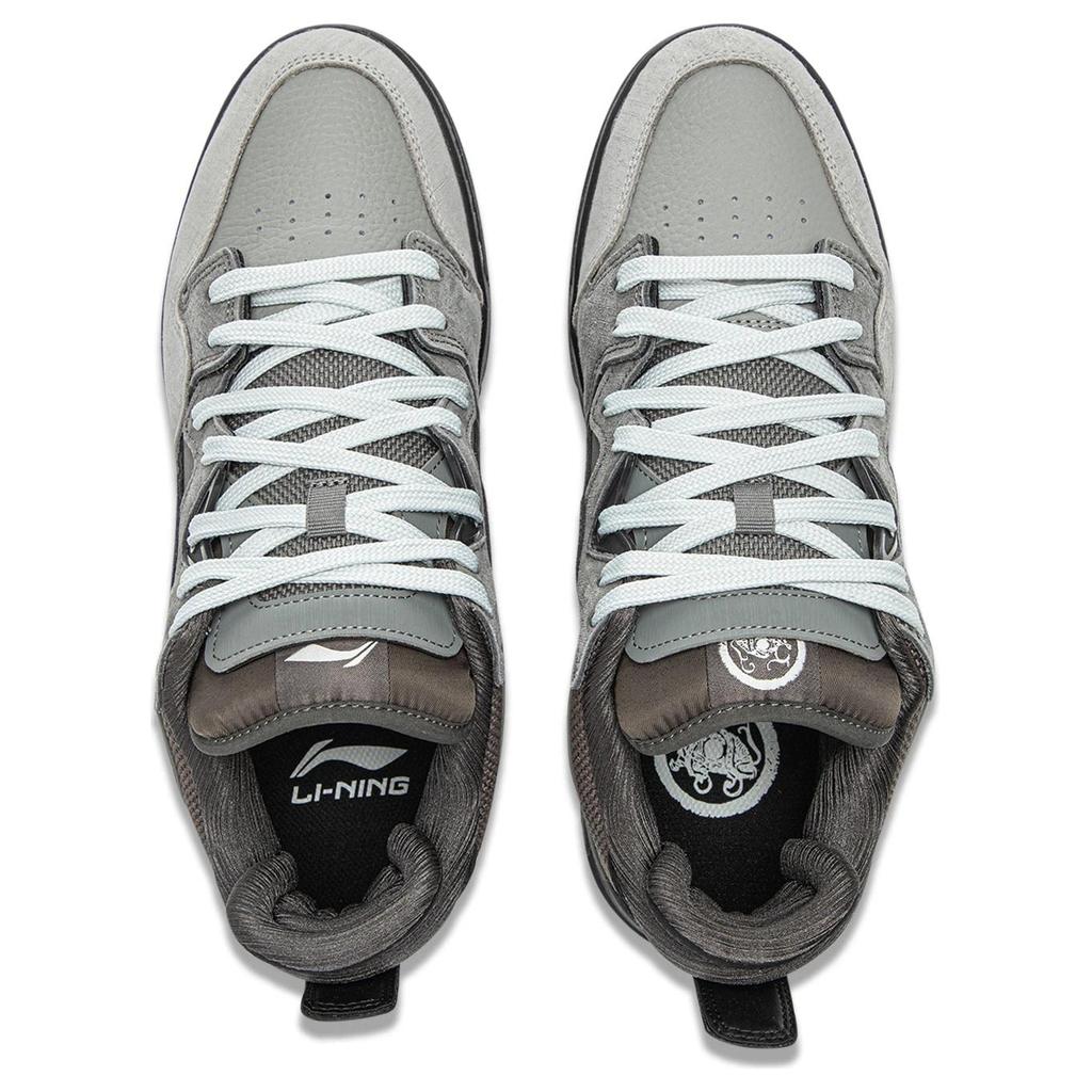 Li Ning Weiw Pro Special Story Edition Удобные Универсальные Нескользящие Прочные Низкие Кеды Мужские кроссовки Серый Черный AEPV019-1