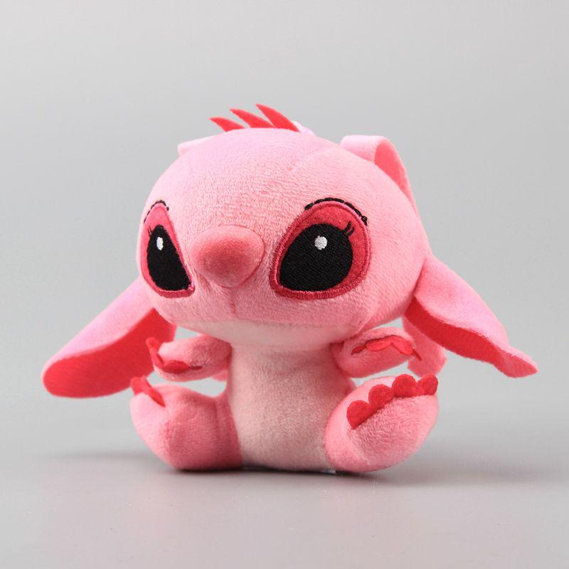 Kinds 2 Lilo And Stitch Plush Toy Hanging Key Chain Hanger Doll Pendant Mini