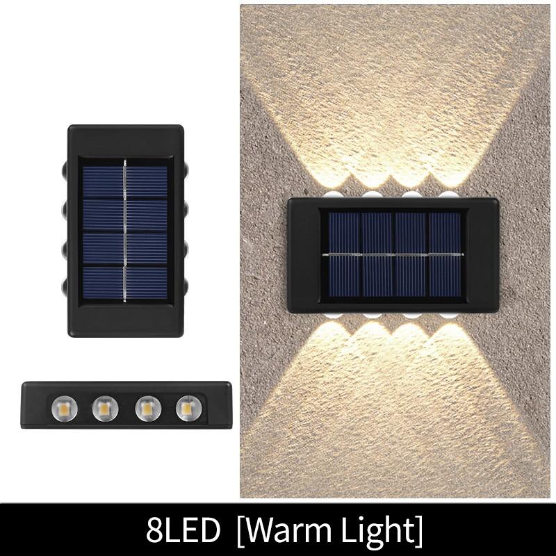4/6/10 LED Solar Wall Lamp Outdoor Waterproof Up And Down Luminous Lighting Garden Decoration Solar Lights Stairs Fence Sunlight Lamp