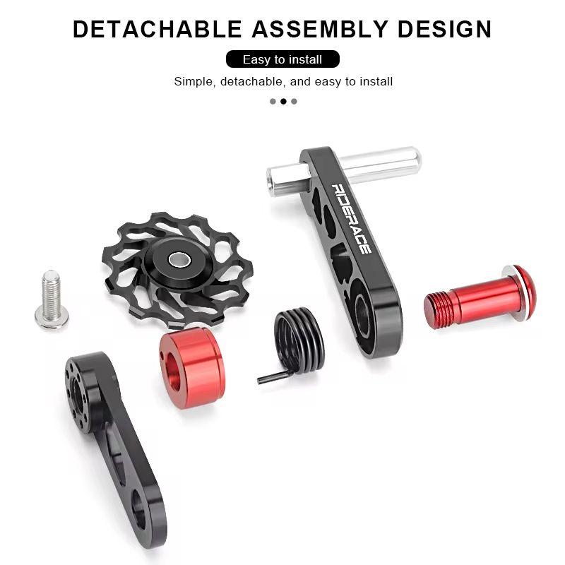 Натяжитель цепи велосипеда RIDERACE, односкоростной задний переключатель передач, алюминиевый сплав для складного велосипеда, стабилизатор цепи, направляющая цепи