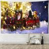Милые животные с принтом лося гобелен Рождественская снежная сцена иллюстрация настенный хиппи колдовство домашний декор