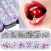 12-Grid Dental Tooth Gems Diamond Ornament Diy Tools Various Shapes Color Teeth Jewelry For Denture Acrylic Dental Acc