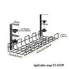 Punch-Free Under-Desk Cable Organizer & Power Strip Rack