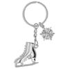 Metal Keychains Cute Shaped Fashionable Skiing Style Key Rings for Competition Souvenirs