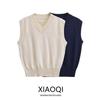 Fashion Style 2024 Autumn New Women's Clothing Without Decoration V Neck Sleeveless Knitting Vest Jacket 3433102