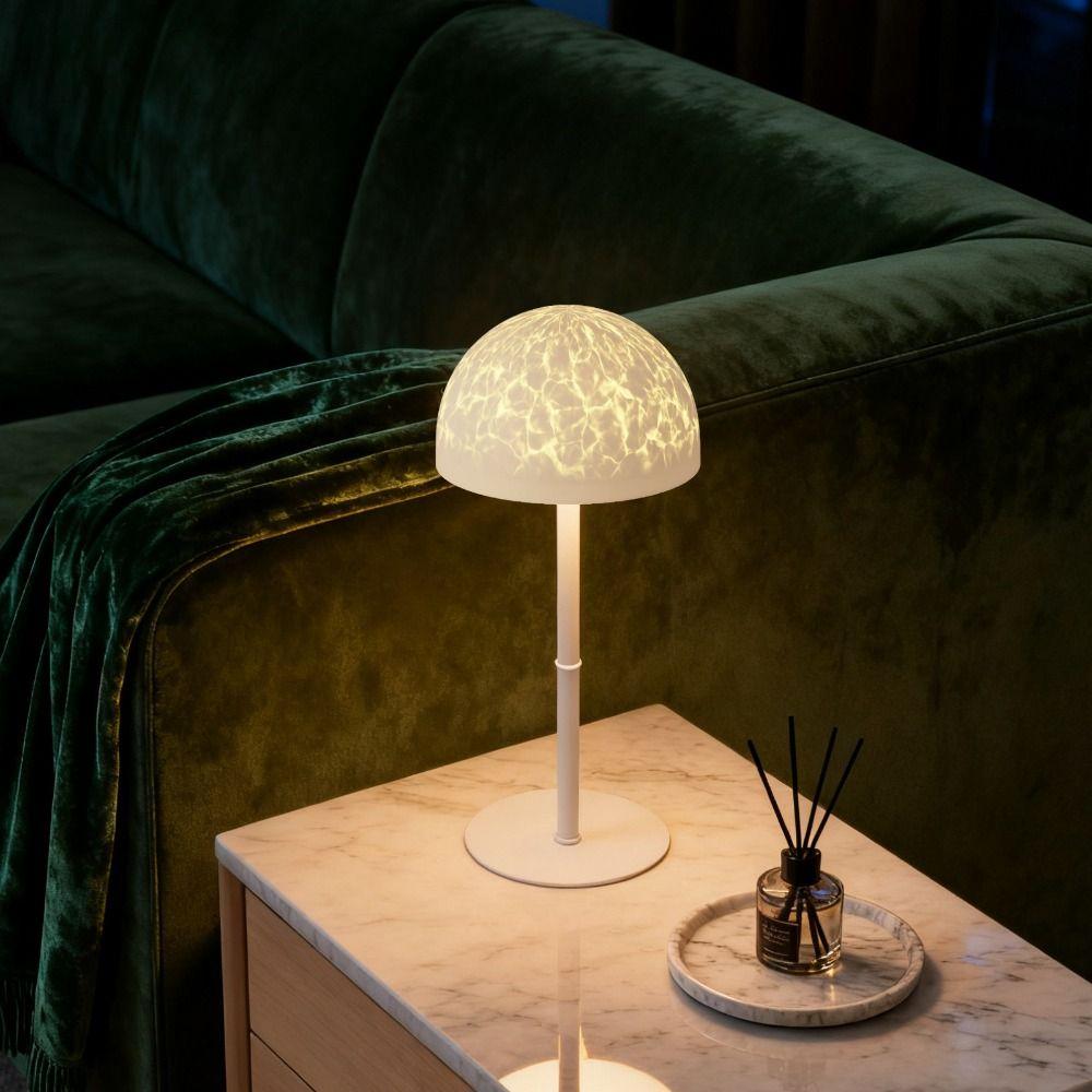 Touch Control Water Ripple Projector Light Dimmable LED Night Light Modern RGB Bedside Lamp Patio