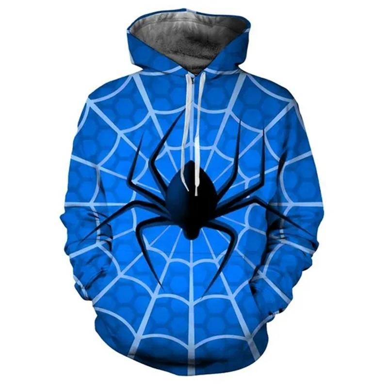Мужские, женские, детские, классические толстовки с принтом в виде паука, новые, персонализированные, с принтом паука, хип-хоп, уличная одежда, джемпер для пары, толстовки