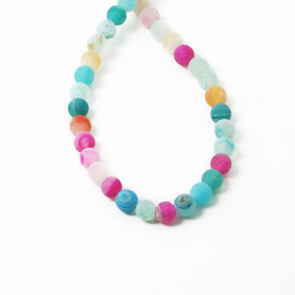 Натуральный камень Морозный краб Красочные сердолик круглые свободные бусины 6, 8, 10, 12, 14 мм для изготовления ювелирных изделий