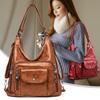 Leather Tote Bag Women's Large Capacity Handbag Shoulder Crossbody Bag