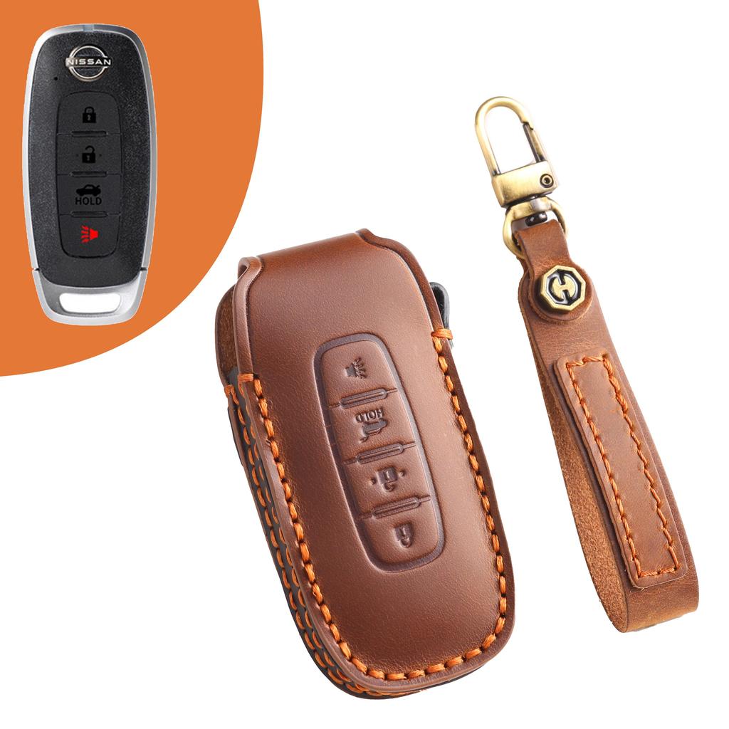 [Nissan]Handmade cowhide  Car Key Cover for Teana Sylvania Qijun Tiida Bluebird Floor Lantuda Jinke