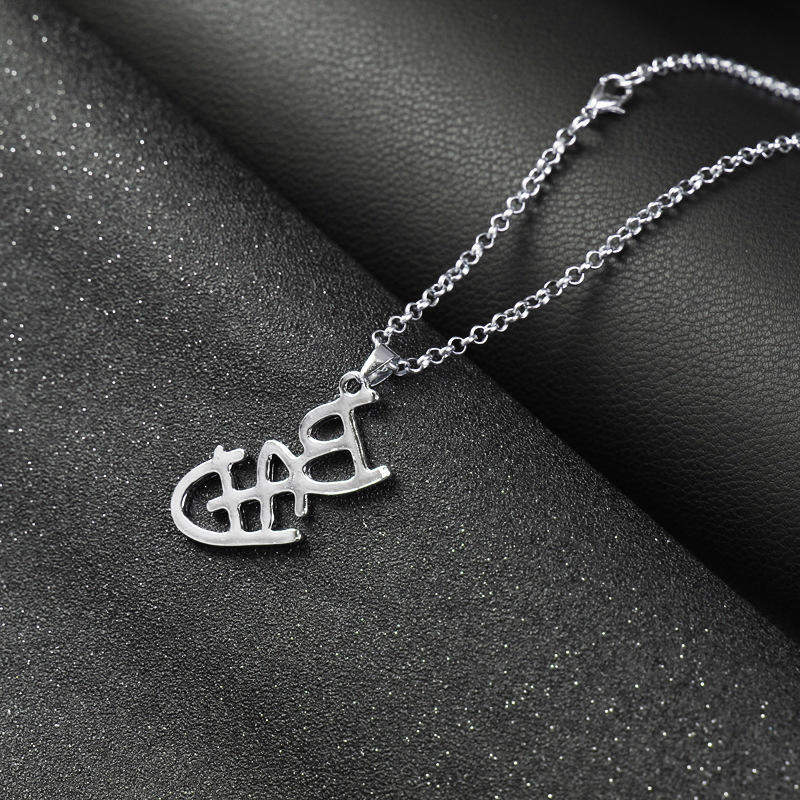 Новое рокерское ожерелье Майкла Джексона, серебряный кулон для выступления на сцене, MJ Bad Logo Choker для женщин и мужчин, ювелирные изделия