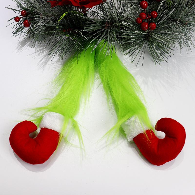 Holiday Christmas Tree Decorations Green Fur Monster Arms Home Decor Christmas Atmosphere Greenwich Doll Parties Fun Arms