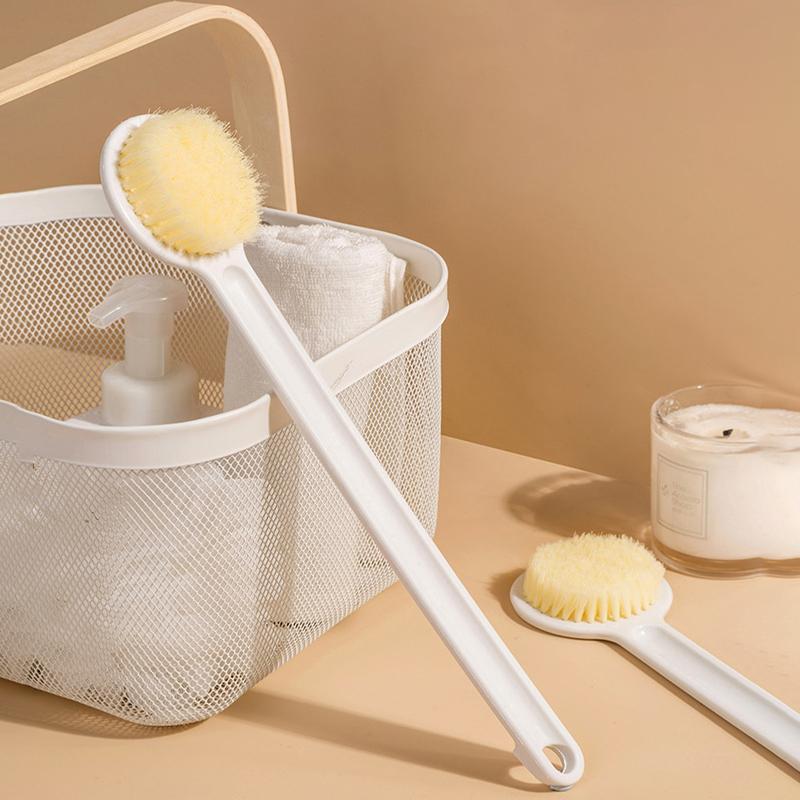 1 шт. Мягкая Щетка для Ванны с Длинной Ручкой, Массажная Щетка для Тела, Щетка для Душа, Ванной, SPA, Щетка для Тела Сухая и Влажная, Специальная для Париков из Натуральных Волос