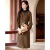 Elegant Long Sleeve Mid-Length A-Line Dress